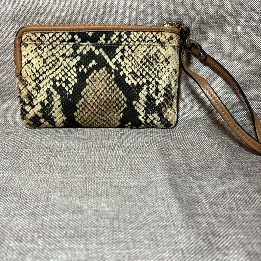 Coach Madison Python Print Wristlet - image 3